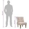 vidaXL Sillón de estilo francés de tela color crema