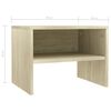 vidaXL Mesita de noche madera contrachapada roble sonoma 40x30x30 cm