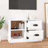vidaXL Mueble de TV madera contrachapada blanco brillo 73x35,5x47,5 cm