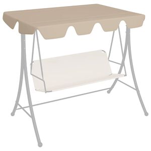 vidaXL Dosel de repuesto columpio de jard&iacute;n beige 150/130x105/70 cm