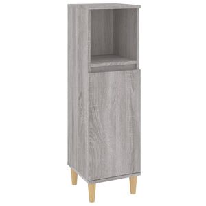 vidaXL Armario de baño madera contrachapada gris Sonoma 30x30x100 cm