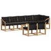 vidaXL Conjunto de sof&aacute;s de exterior con coj&iacute;n 8 pcs Blanco y Negro