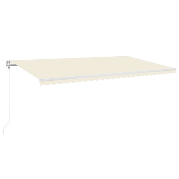 vidaXL Toldo retr&aacute;ctil autom&aacute;tico crema 600x350 cm