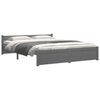 vidaXL Estructura cama doble sin colch&oacute;n madera maciza gris 135x190 cm