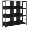 vidaXL Estante de libros 9 niveles 102 x 32 x 104,5 cm Roble Negro