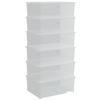 vidaXL Cajas de almacenaje apilables 6 uds pl&aacute;stico 10 L