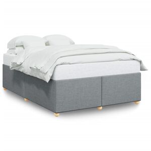 vidaXL Cama sin colch&oacute;n tela gris claro 140x190 cm