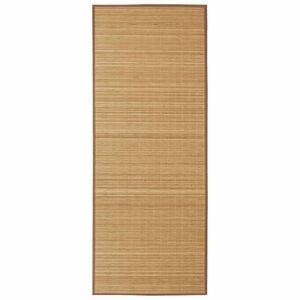 vidaXL Alfombra rectangular de bamb&uacute; marr&oacute;n 120 x 180 cm