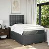 vidaXL Cama box spring con colch&oacute;n tela gris oscuro 120x200 cm