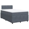 vidaXL Cama box spring con colch&oacute;n terciopelo gris oscuro 120x200 cm