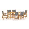 vidaXL Juego de comedor para jard&iacute;n 7 piezas madera maciza de acacia
