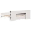 vidaXL Cama con estantería sin colchón madera maciza blanca 200x200 cm