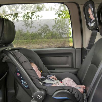 A3 Baby & Kids Espejo retrovisor para bebé con LED negro 28,5x21,4x8cm