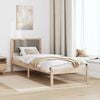 vidaXL Estructura de cama Taup&eacute; 80 x 200 cm Madera de pino macizo