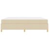 vidaXL Estructura de cama con colch&oacute;n Crema 200 x 200 cm tela