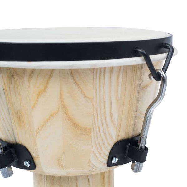 vidaXL Tambor djembe con tensores de barra piel de cabra 25 cm