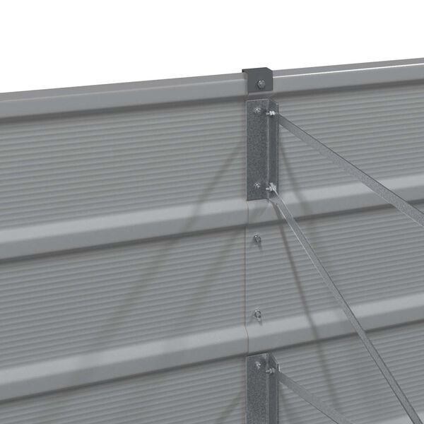 vidaXL Jardinera Gris Claro 600 x 80 x 45 cm Acero