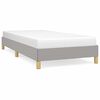 vidaXL Estructura de cama sin colch&oacute;n tela gris claro 90x200 cm