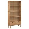 vidaXL Estanter&iacute;a con 2 cajones OTTA madera maciza de pino marr&oacute;n