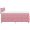 vidaXL Cama box spring con colch&oacute;n terciopelo rosa 140x200 cm