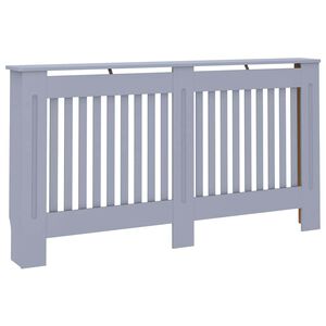 vidaXL Cubierta para radiador madera de ingenier&iacute;a gris antracita 152x19x81,5 cm