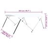 vidaXL Toldo Bimini de 4 arcos blanco 243x(230-244)x137 cm