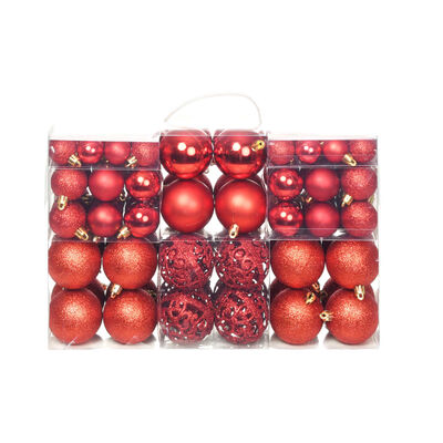 vidaXL Lote de bolas de Navidad 100 unidades rojas 3/4/6 cm