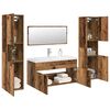 vidaXL Juego de muebles de ba&ntilde;o 5 piezas madera ingenier&iacute;a envejecida