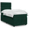 vidaXL Cama box spring con colch&oacute;n terciopelo verde oscuro 80x200 cm