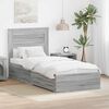 vidaXL Estructura de cama Gris Sonoma 90 x 200 cm Madera de ingenier&iacute;a