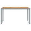 vidaXL Mesa de comedor de jardín Gris 140 x 80 x 75 cm