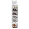 vidaXL Muebles zapateros 2 uds contrachapada blanco 27,5x27x102 cm