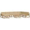 vidaXL Conjunto de sof&aacute;s de exterior 9 uds. y Beige
