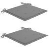 vidaXL Sillas de jard&iacute;n 2 unidades con cojines gris madera de teca