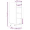vidaXL Armario bajo "Riga" Gris Sonoma 20x44,5x81,5 cm Madera de ingeniería