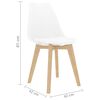 vidaXL Juego de comedor 5 piezas blanco