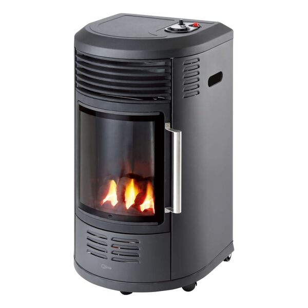 Qlima Calentador de gas con conector 2 en 1 GH 8034 4,1 kW negro