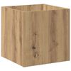 vidaXL Jardinera de madera contrachapada roble artesanal 40x40x40 cm
