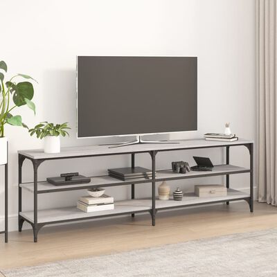 vidaXL Mueble de TV madera contrachapada gris Sonoma 160x30x50 cm