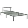 vidaXL Estructura de cama sin colch&oacute;n metal gris 90x200 cm