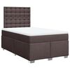 vidaXL Cama box spring con colch&oacute;n tela marr&oacute;n oscuro 120x190 cm