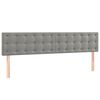 vidaXL Cama box spring con colch&oacute;n terciopelo gris claro 180x200 cm