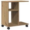 vidaXL Mesa Auxiliar Roble artisan 50 x 30 x 55 cm