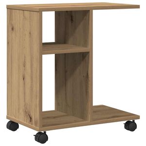 vidaXL Mesa Auxiliar Roble artisan 50 x 30 x 55 cm