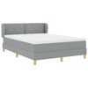 vidaXL Cama tipo Box Spring con colch&oacute;n Gris claro 160 x 200 cm tela