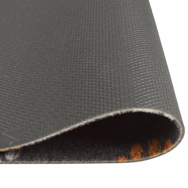 vidaXL Alfombra de cocina lavable terciopelo dibujo de patas 60x180 cm