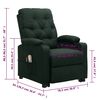 vidaXL Sill&oacute;n de masaje elevable tela verde oscuro