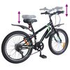 vidaXL Bicicleta Infantil 20 Pulgadas 6-Speed para 6-11 a&ntilde;os Negro