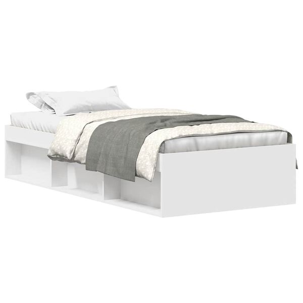 vidaXL Estructura de cama blanca 90x200 cm