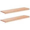 vidaXL Alfeizares 2 uds. Natural 90 x 25 x 2 cm Madera de Haya S&oacute;lida